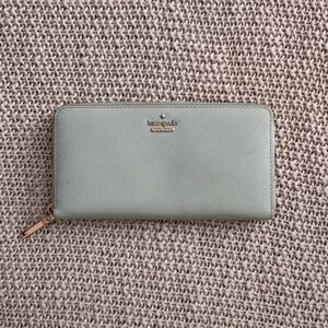 Kate Spade Mint Green Zip Wallet